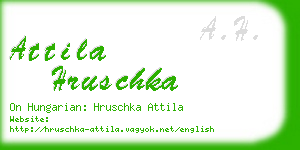 attila hruschka business card